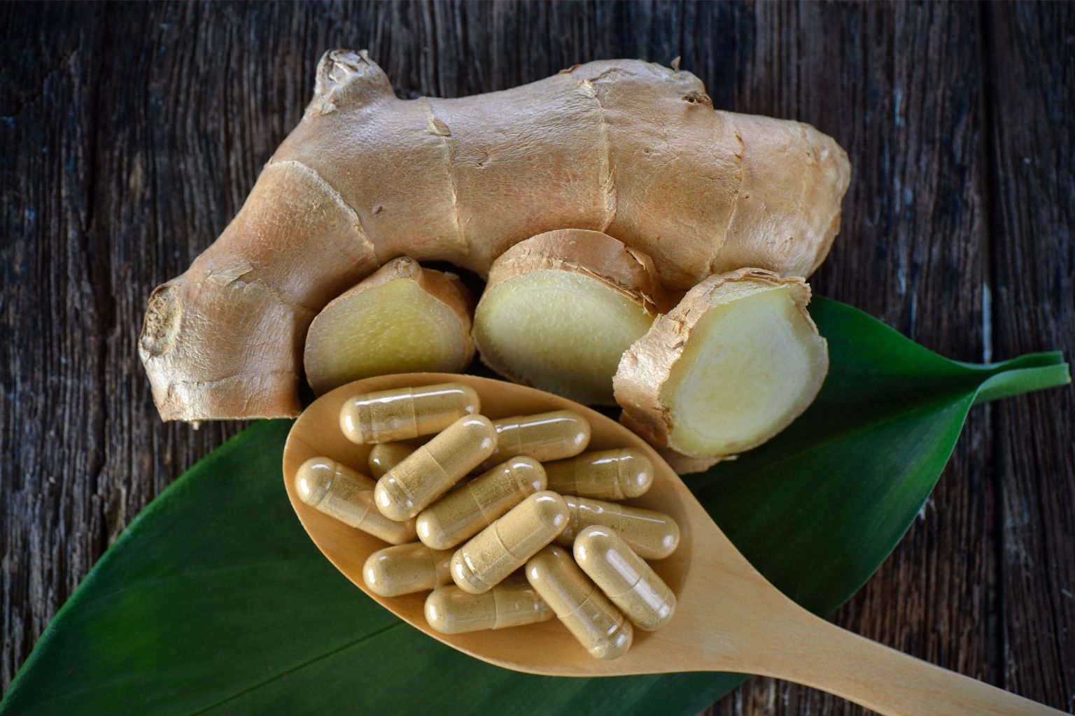 Medicamentos y suplementos naturales jingibre