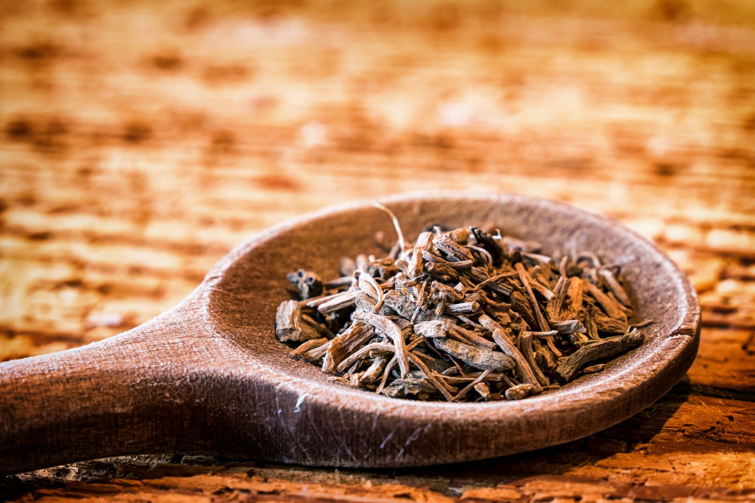 Té de valeriana - raíces secas preparación infusión herbal tradicional